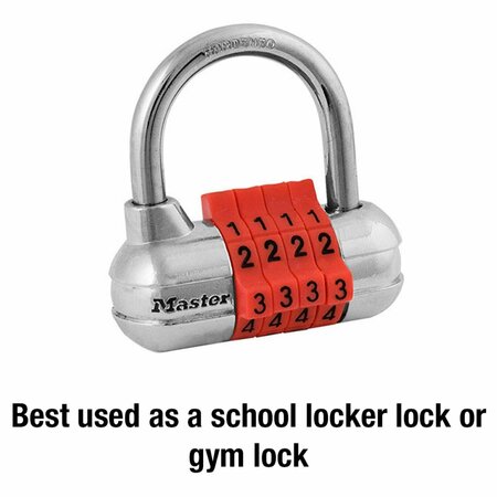 Master Lock 2-1/4 in. W 4-Digit Combination Padlock 1523D